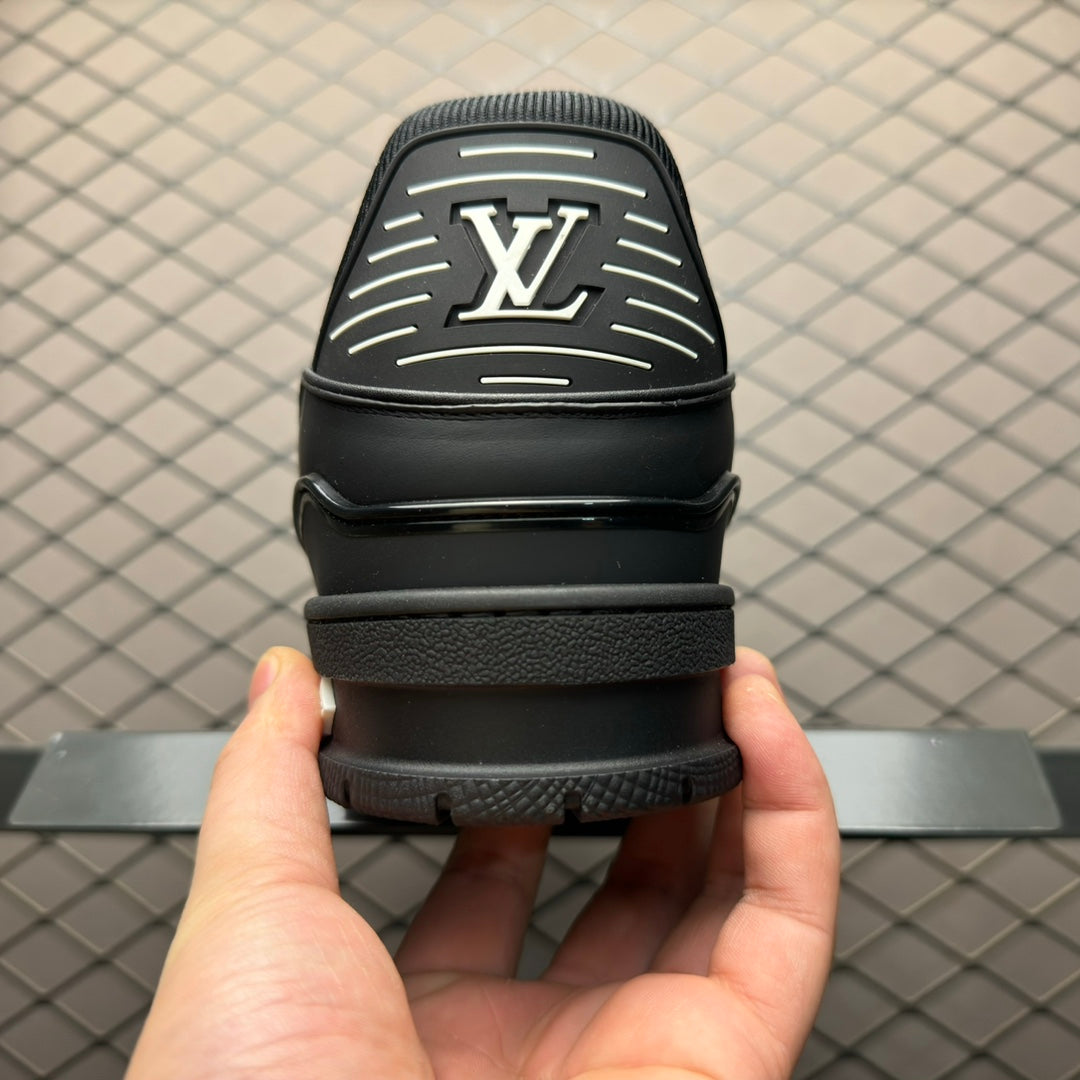 LV Trainers Black Embossed Monogram