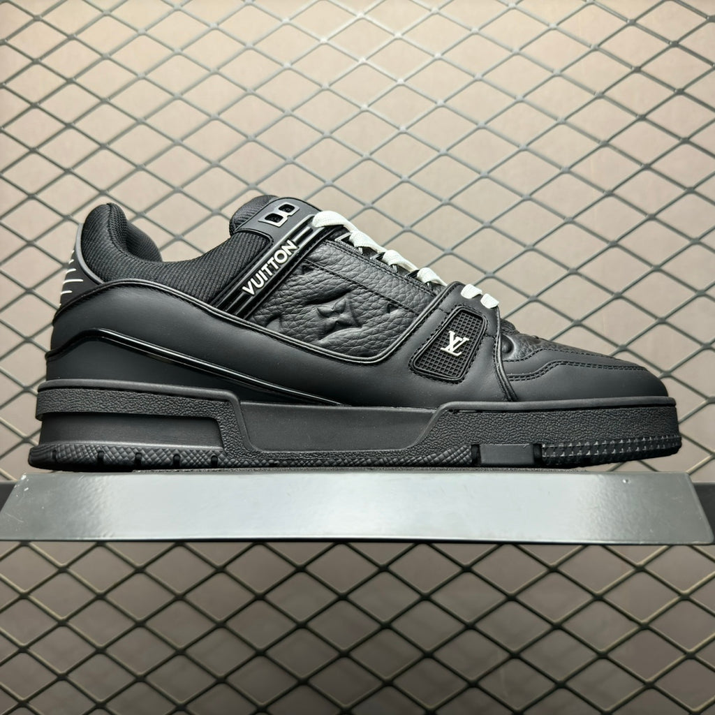 LV Trainers Black Embossed Monogram
