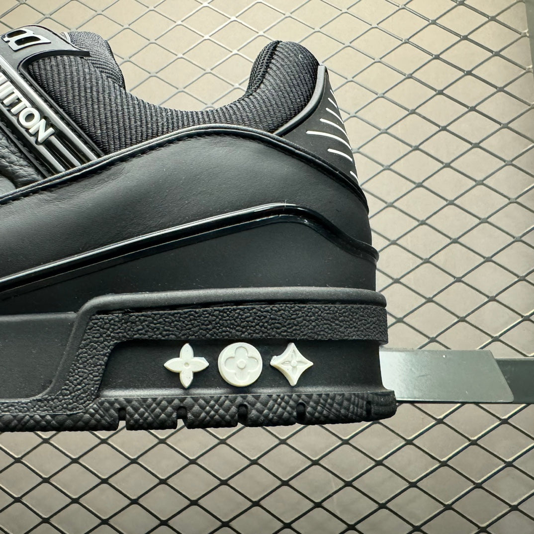 LV Trainers Black Embossed Monogram