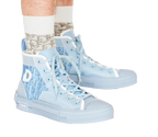 B23 High Top Logo Oblique Light Blue Monogram