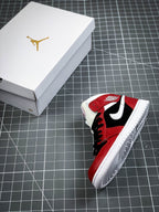 AJ1 Mid Gym Red Black
