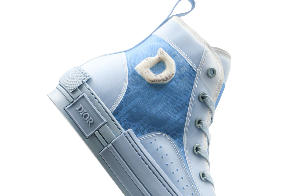 B23 High Top Logo Oblique Light Blue Monogram