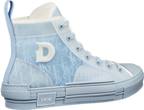 B23 High Top Logo Oblique Light Blue Monogram