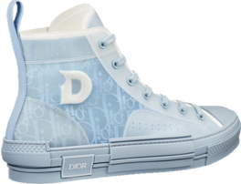 B23 High Top Logo Oblique Light Blue Monogram
