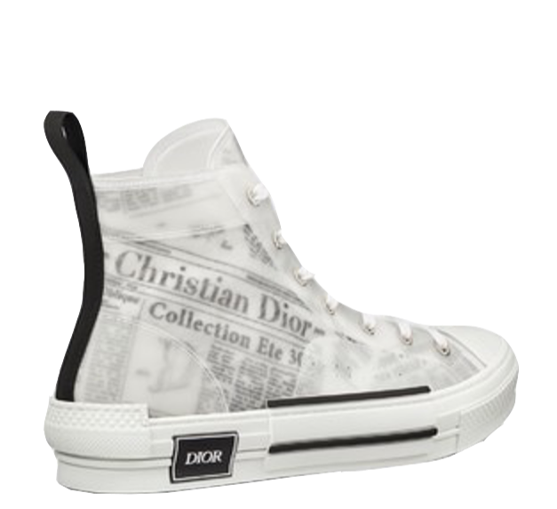 B23 High Top Logo Oblique Newspaper Monogram
