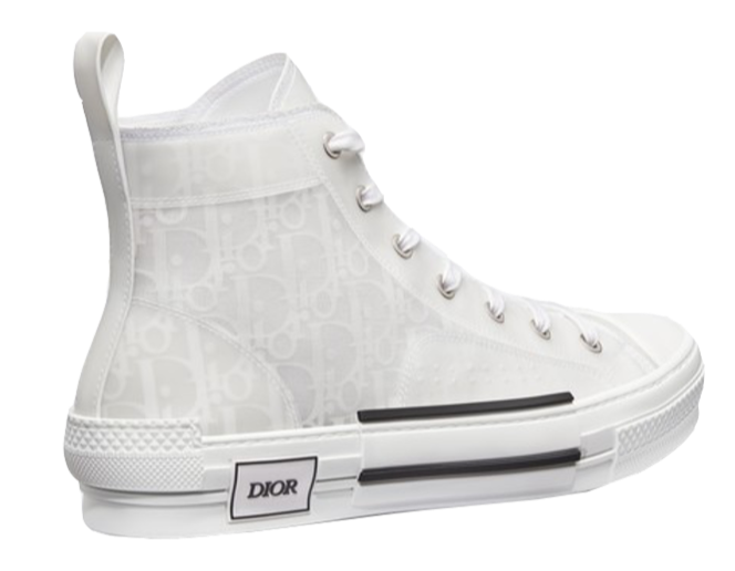 B23 High Top Logo Oblique White Monogram