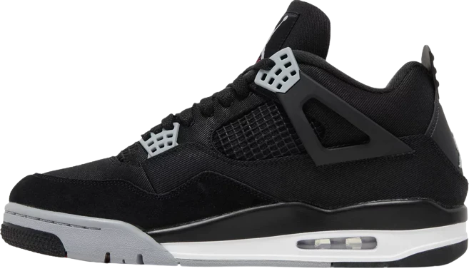 AJ4 Retro Black Canvas
