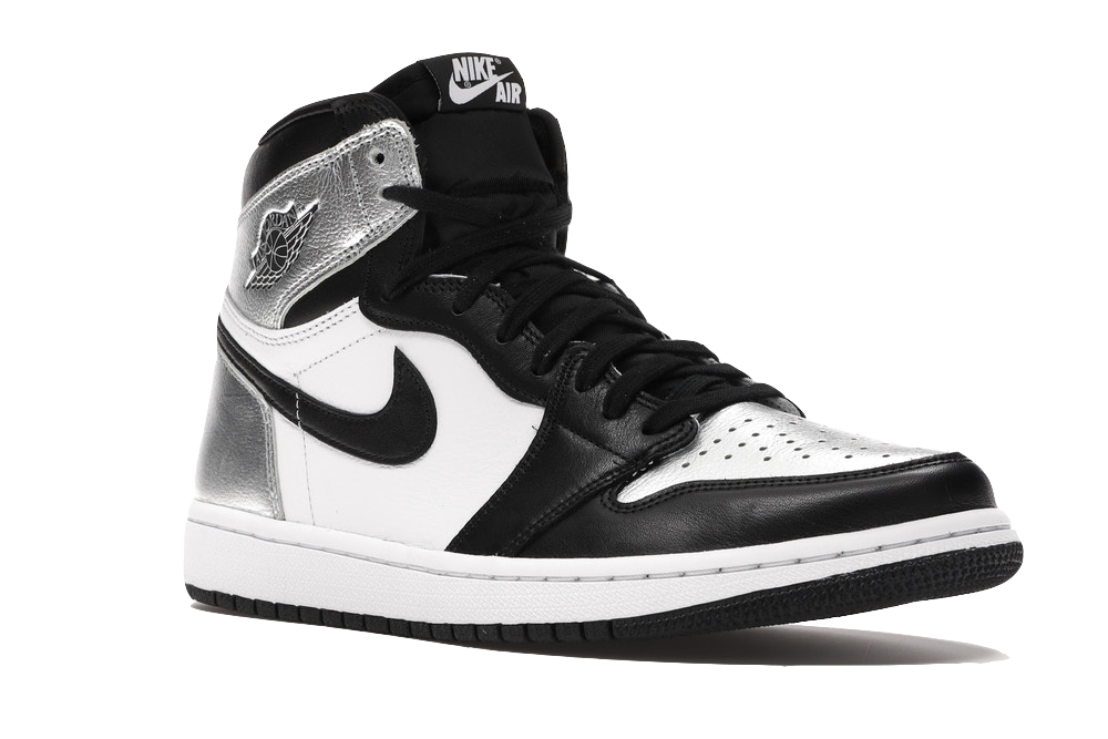 AJ 1 Retro High Silver Toe